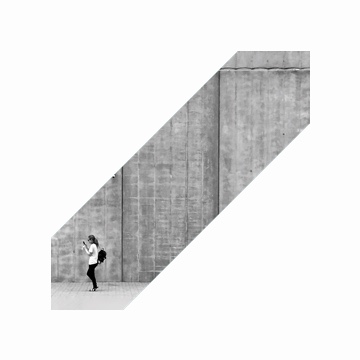 Xavier Knight Rebranded logo of simple half-prism and structure filling the logo in