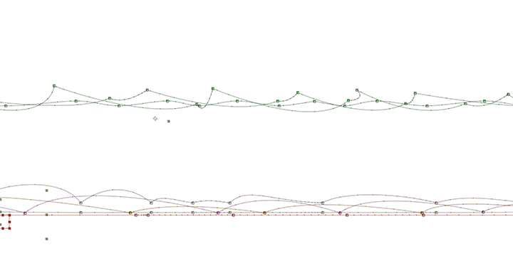 Behind the scenes process of animation of a man kicking a soccer ball