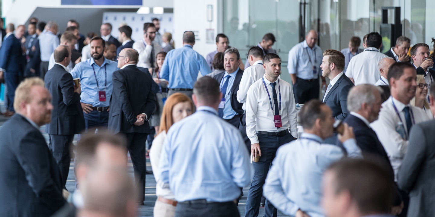 Busy crowd at the Volkswagen conference to show off Brand Identity