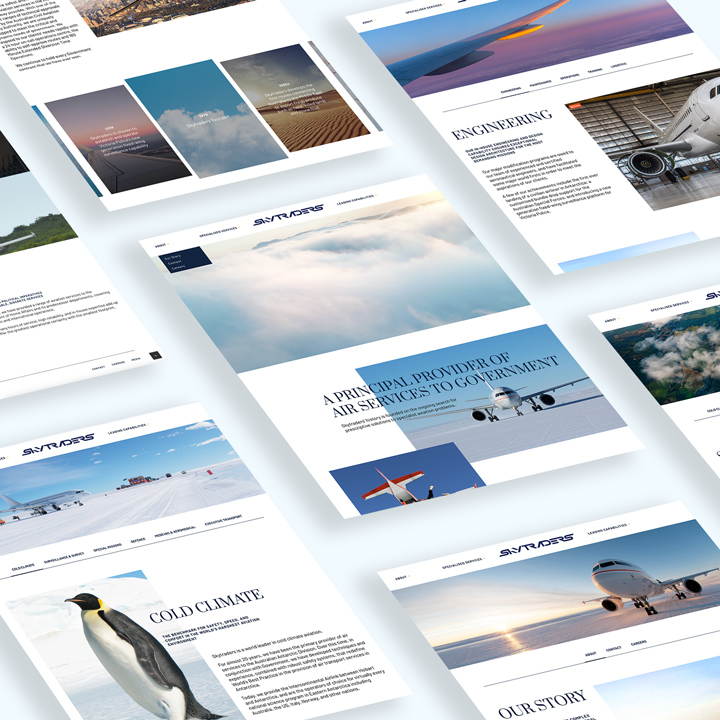 SkyTraders website rebrand