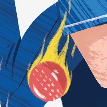 Cricket ball illustration