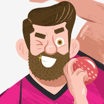 Cricketer illustration