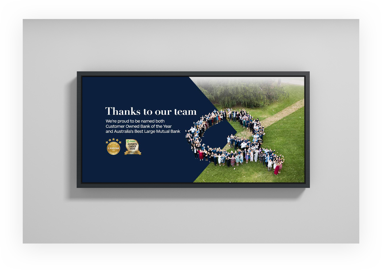 Qudos Bank awards campaign banner