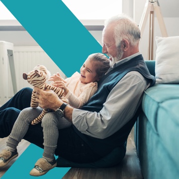 Qudos Bank grandfather with child